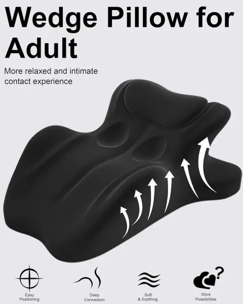 Ergonomic Curved Memory Foam Wedge Pillow | 27° Incline | Multi-Angle Lumbar & Neck Support | Butterfly Design