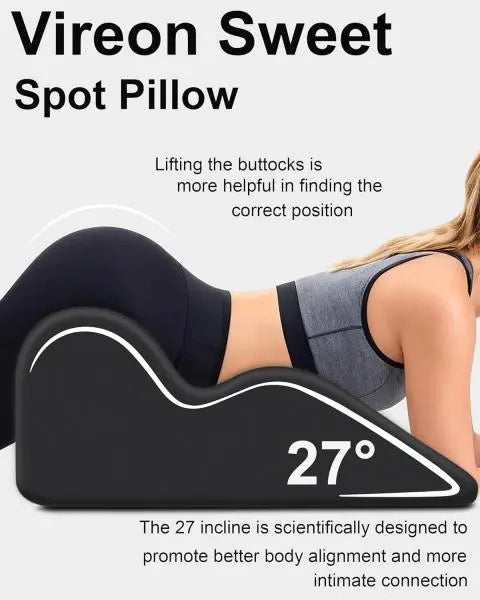 Ergonomic Curved Memory Foam Wedge Pillow | 27° Incline | Multi-Angle Lumbar & Neck Support | Butterfly Design